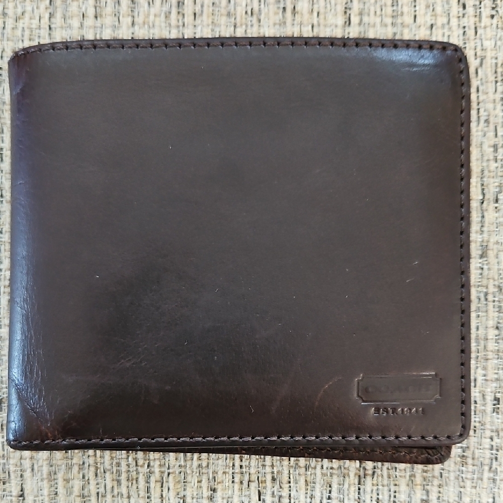 COACH BROWN LEATHER WALLET